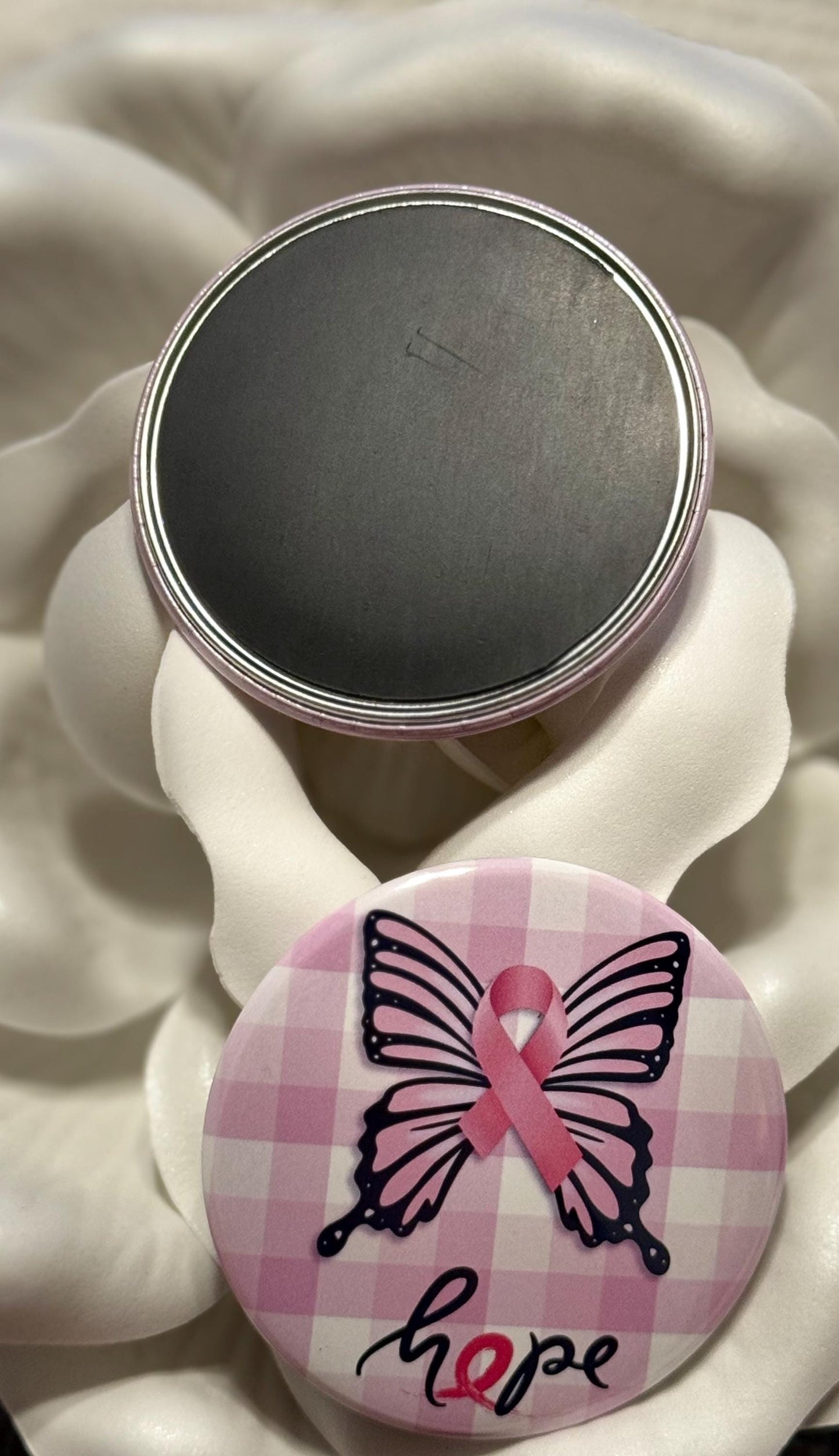 Breast Cancer Hope 2.5 inch round magnet , kitchen decor, office decor, Stocking stuffer, support gift (2.5 inch round)